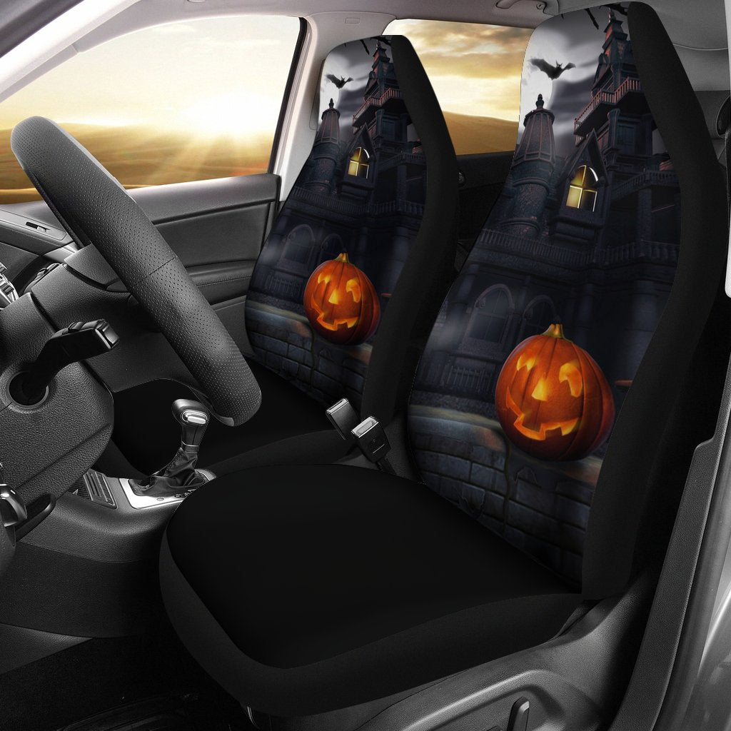 Spooky House Halloween Car Seat Covers-grizzshop