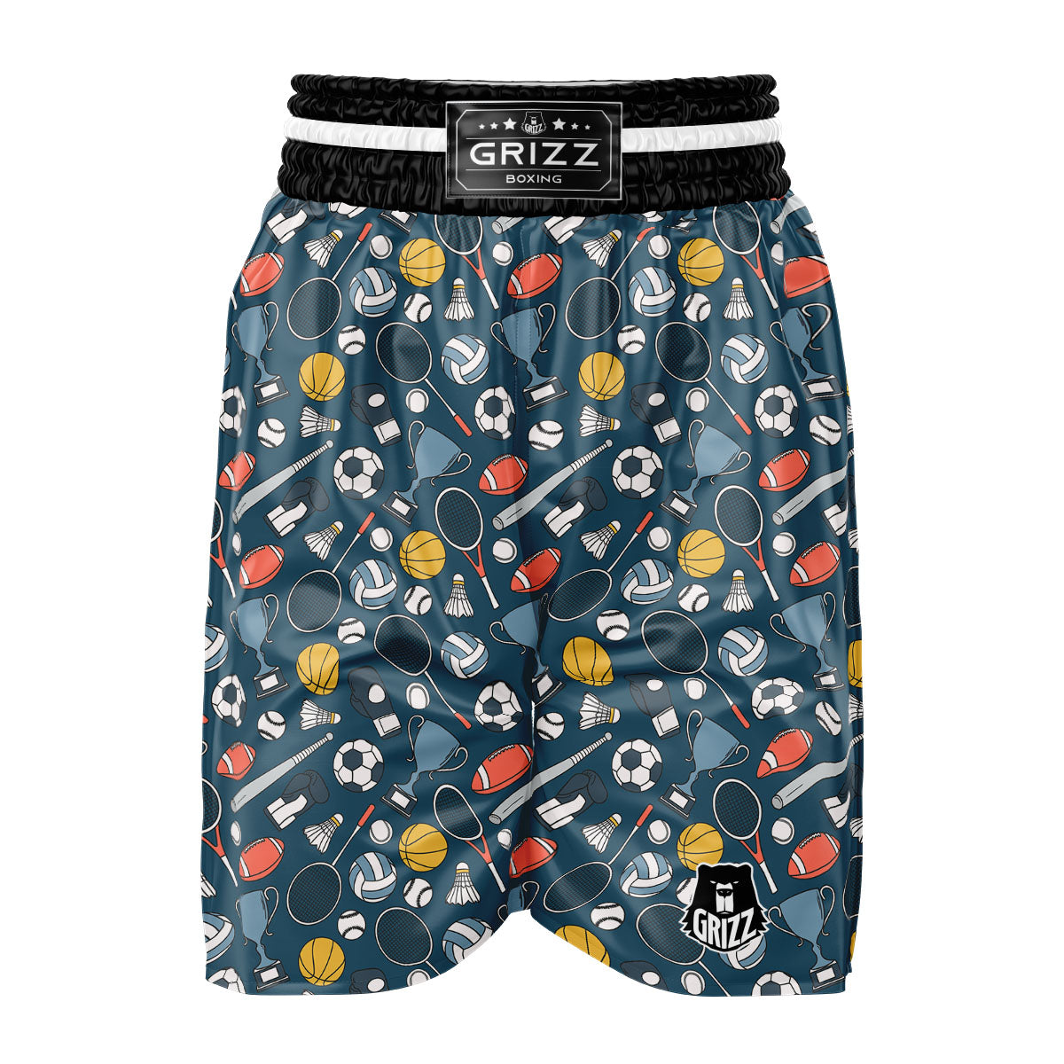 Sport Lacrosse Print Pattern Boxing Shorts-grizzshop