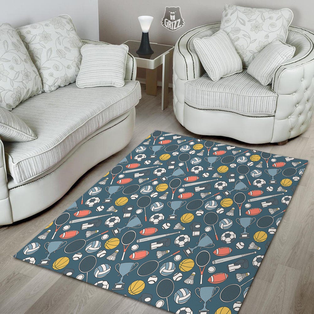Sport Lacrosse Print Pattern Floor Mat-grizzshop