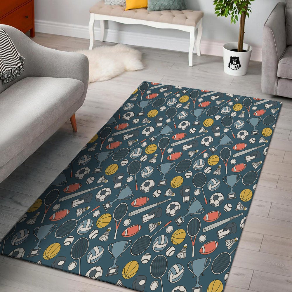 Sport Lacrosse Print Pattern Floor Mat-grizzshop