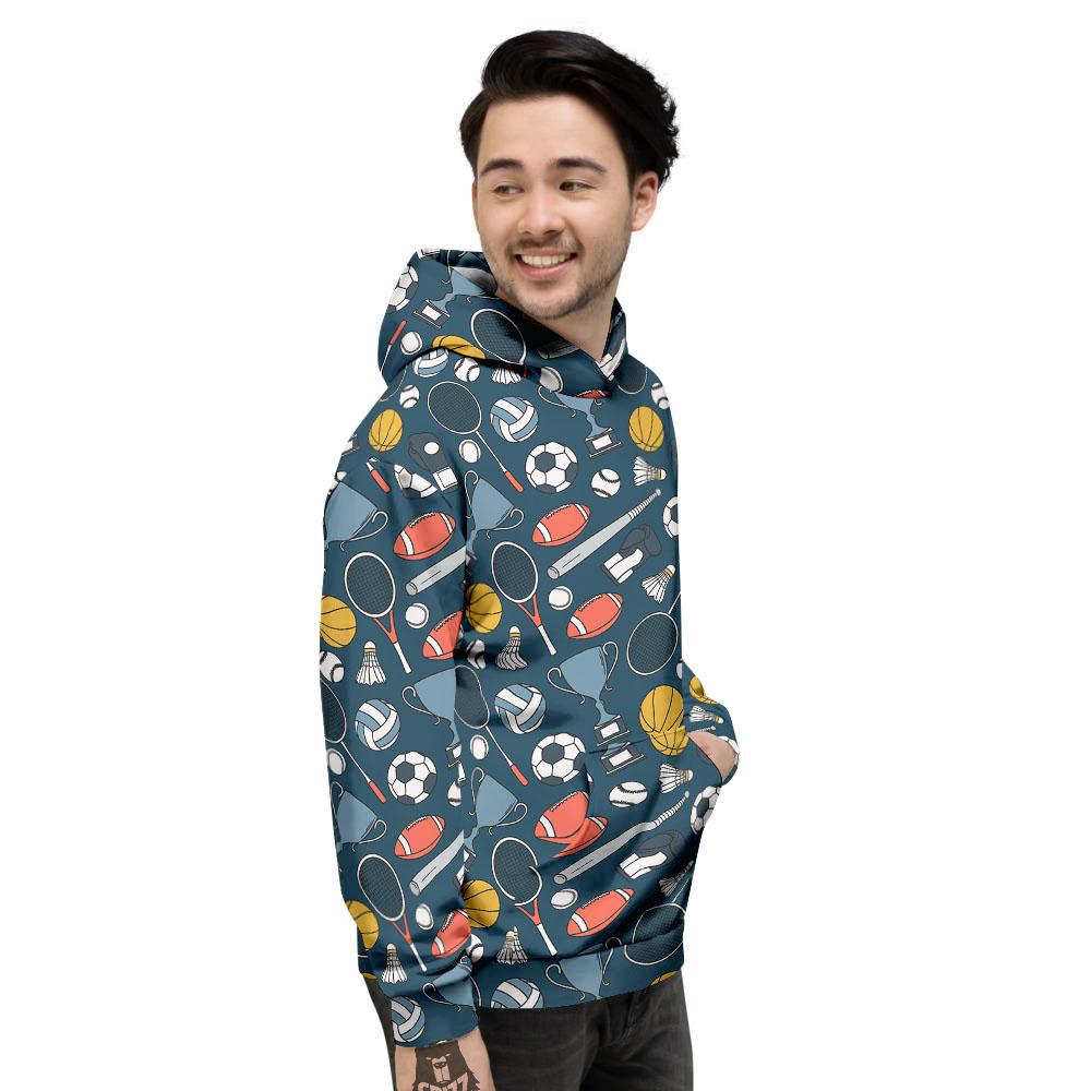 Sport Lacrosse Print Pattern Men's Hoodie-grizzshop
