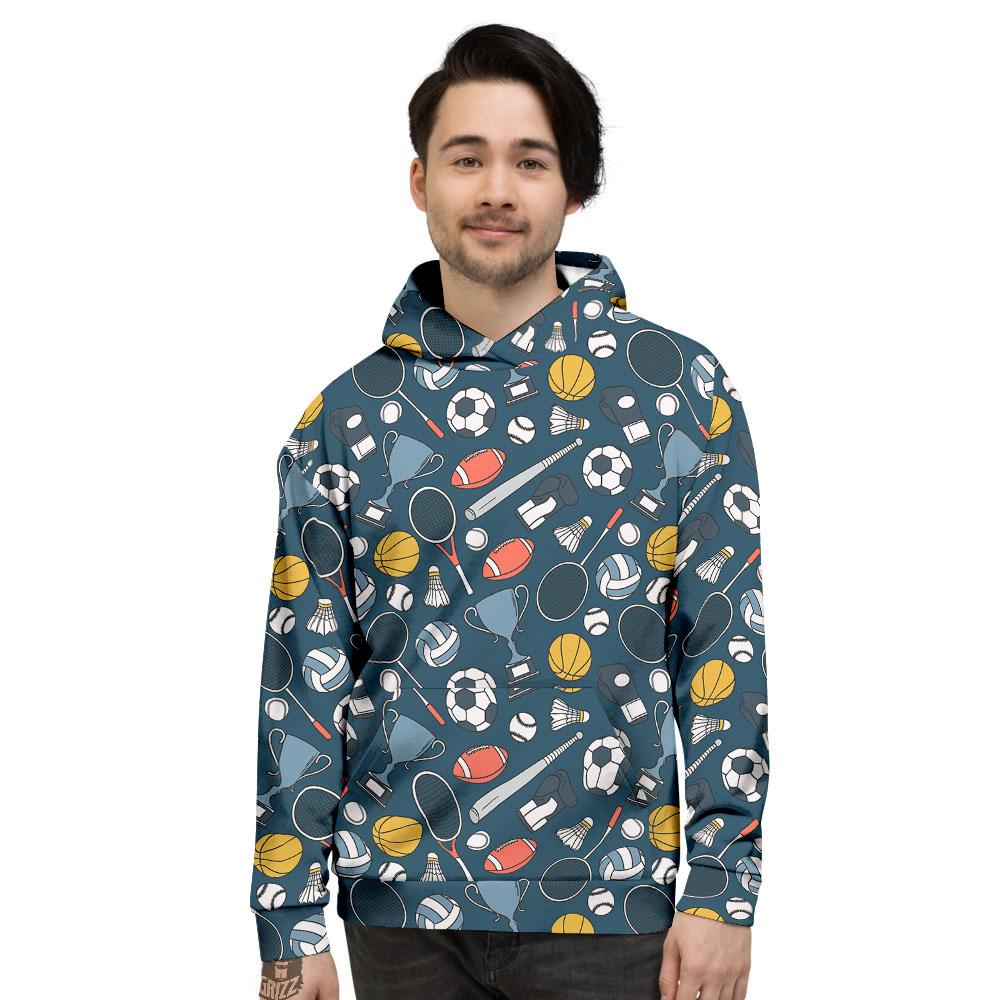 Sport Lacrosse Print Pattern Men's Hoodie-grizzshop