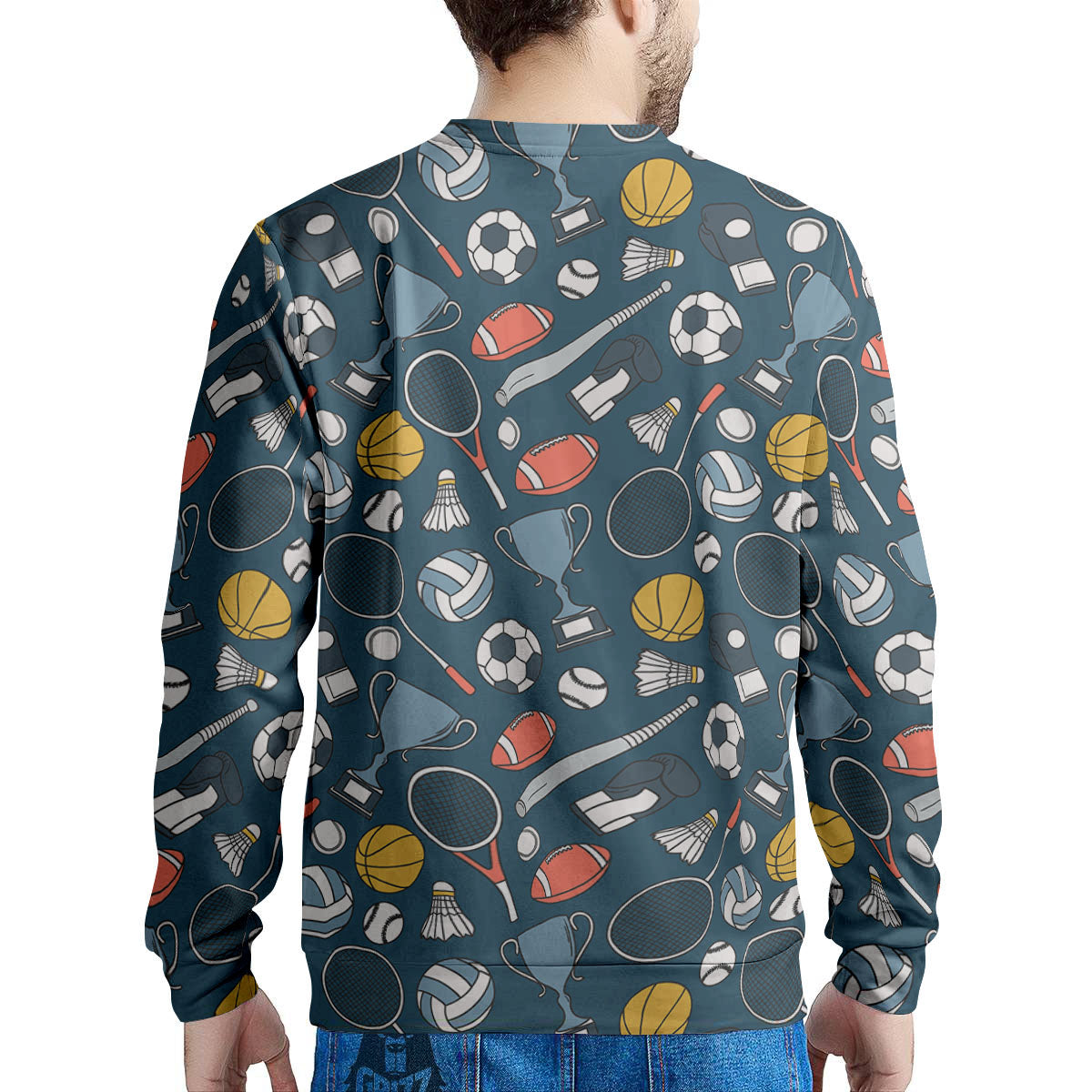 Sport Lacrosse Print Pattern Men's Sweatshirt-grizzshop