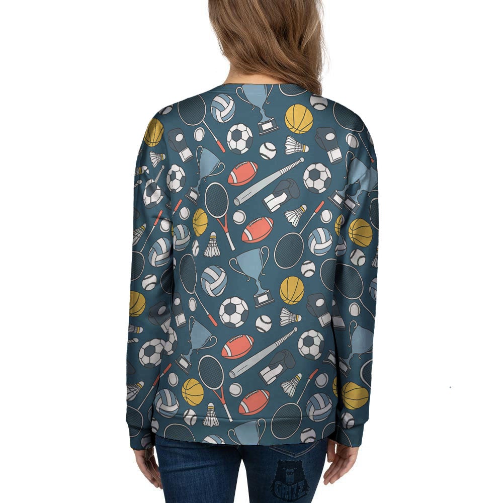 Sport Lacrosse Print Pattern Women's Sweatshirt-grizzshop
