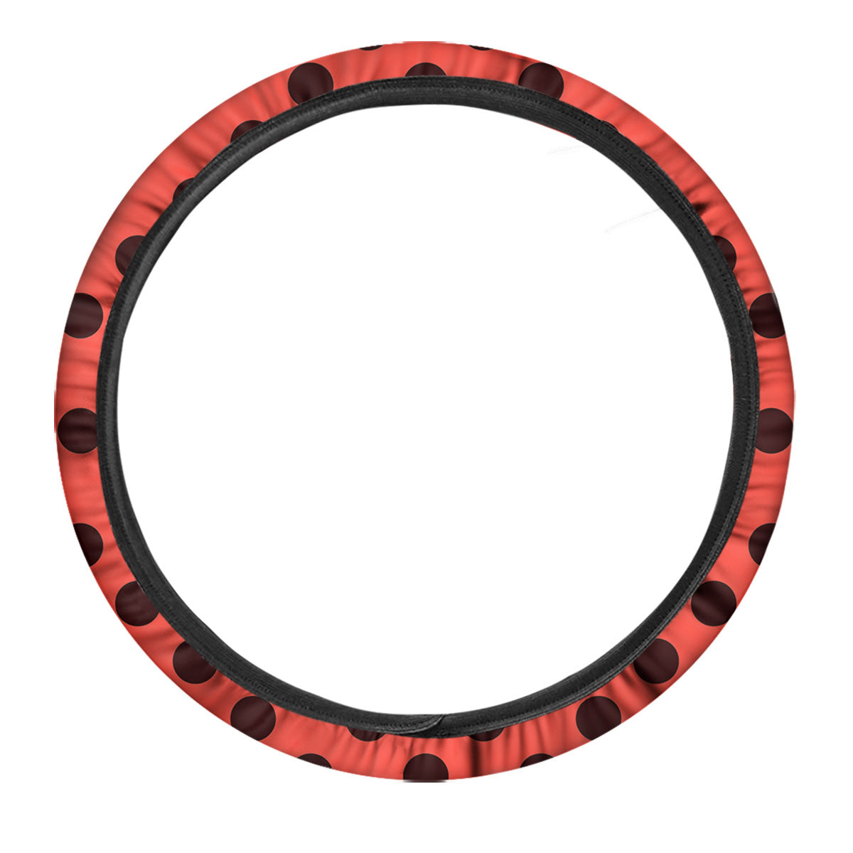 Spots Ladybug Print Pattern Car Steering Wheel Cover-grizzshop