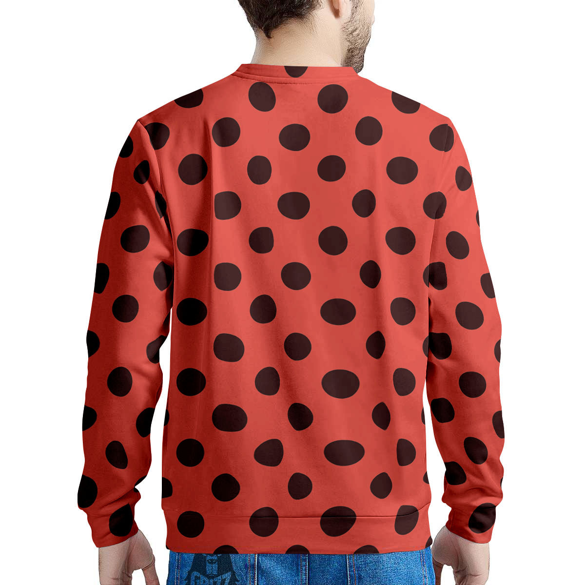 Spots Ladybug Print Pattern Men's Sweatshirt-grizzshop
