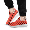 Spots Ladybug Print Pattern White Athletic Shoes-grizzshop