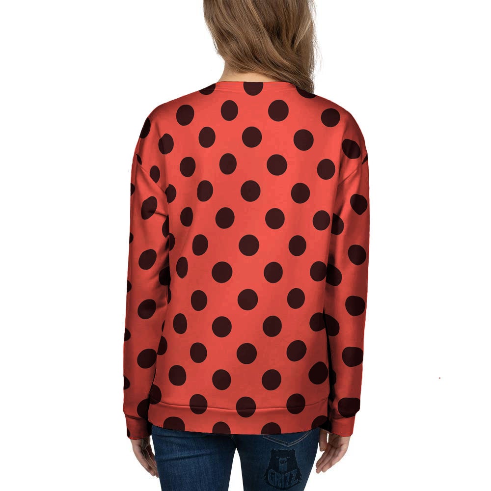 Spots Ladybug Print Pattern Women's Sweatshirt-grizzshop