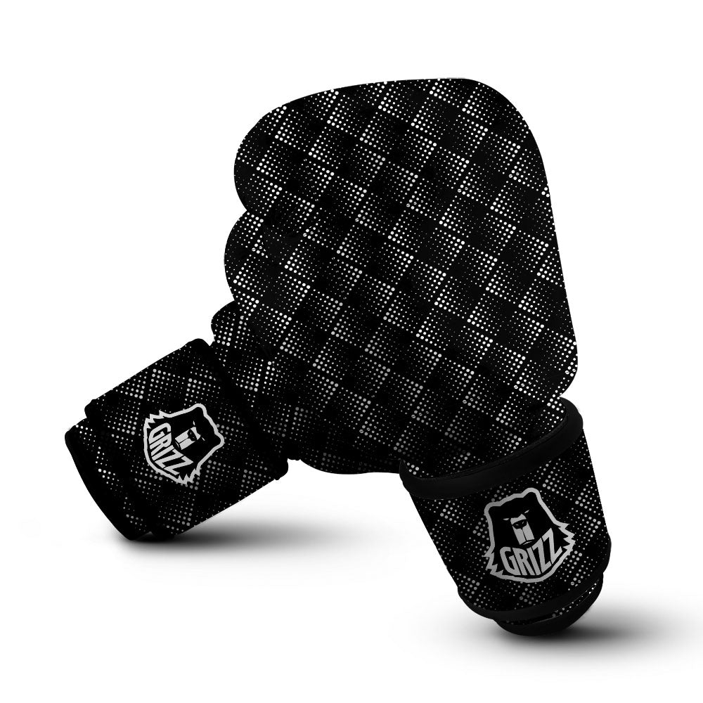 Square Dot Geometric Print Pattern Boxing Gloves-grizzshop
