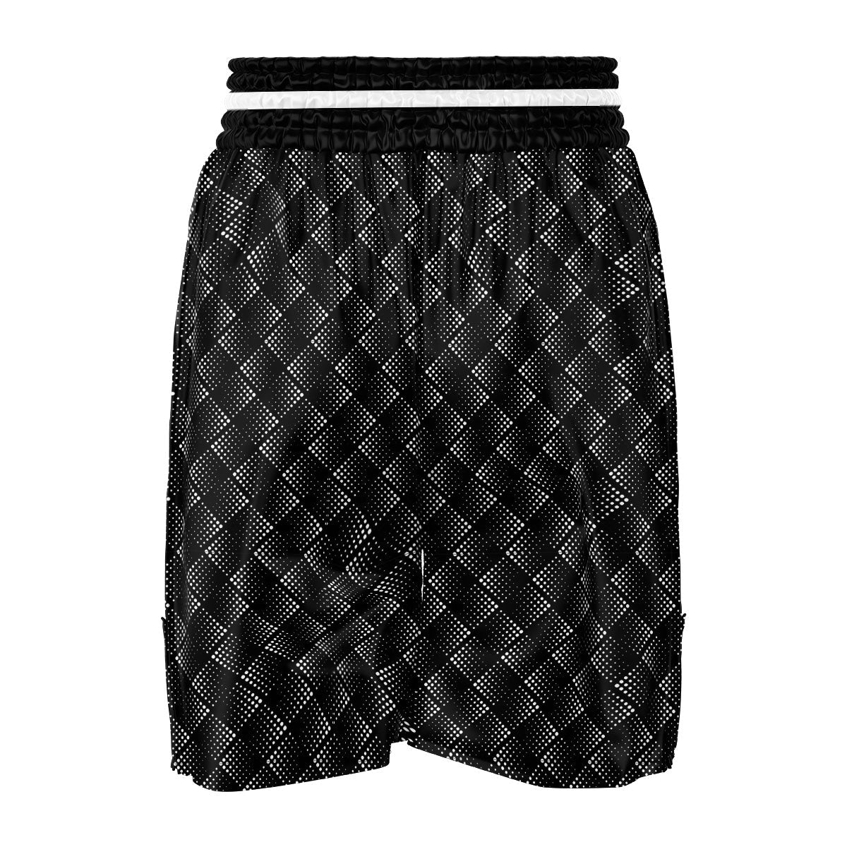 Square Dot Geometric Print Pattern Boxing Shorts-grizzshop