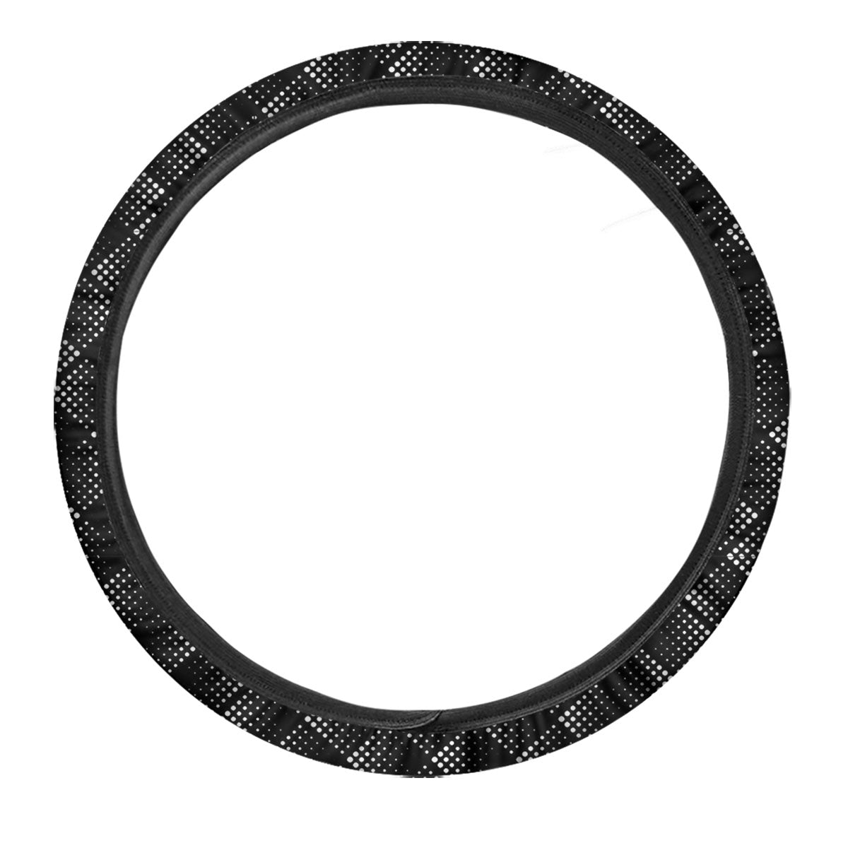 Square Dot Geometric Print Pattern Car Steering Wheel Cover-grizzshop
