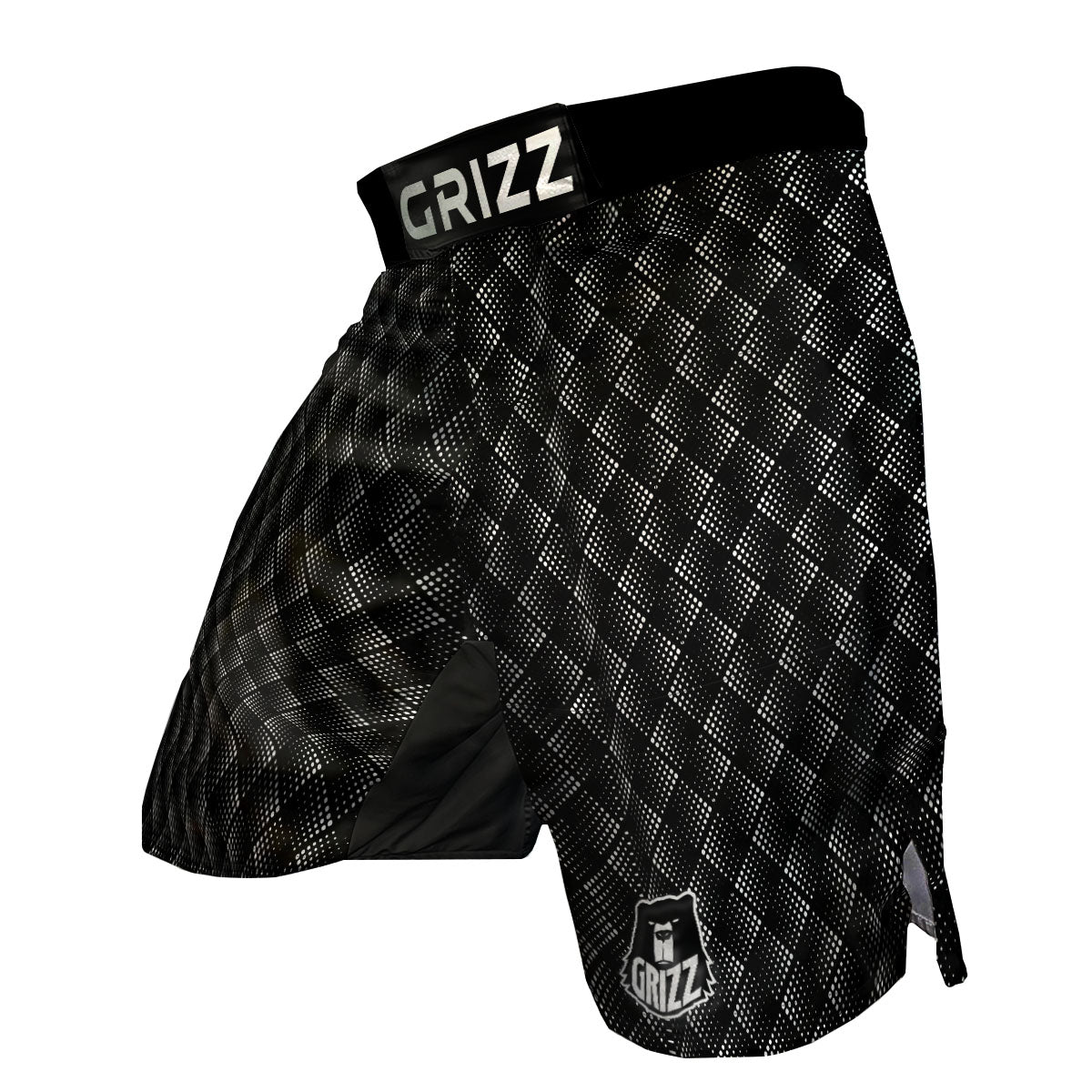 Square Dot Geometric Print Pattern MMA Shorts-grizzshop