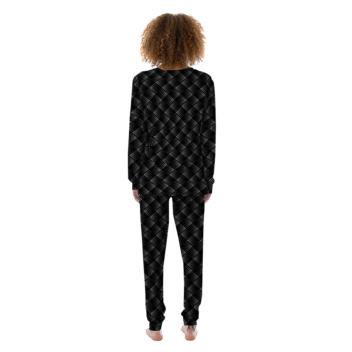 Square Dot Geometric Print Pattern Women's Pajamas-grizzshop
