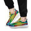 Square Stained Glass Mosaic Print White Athletic Shoes-grizzshop