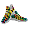 Square Stained Glass Mosaic Print White Athletic Shoes-grizzshop