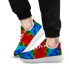 Squares Rainbow Print Pattern White Athletic Shoes-grizzshop