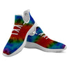 Squares Rainbow Print Pattern White Athletic Shoes-grizzshop