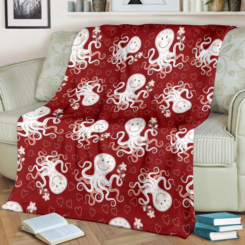 Squid Octopus Tentacle Pattern Print Blanket-grizzshop