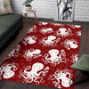 Squid Octopus Tentacle Pattern Print Floor Mat-grizzshop