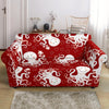 Squid Octopus Tentacle Pattern Print Loveseat Cover-grizzshop