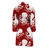 Squid Octopus Tentacle Pattern Print Men Long Robe-grizzshop