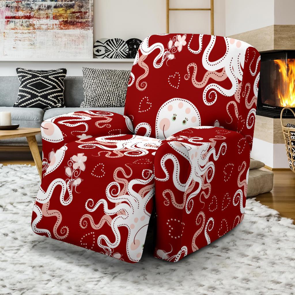 Squid Octopus Tentacle Pattern Print Recliner Cover-grizzshop