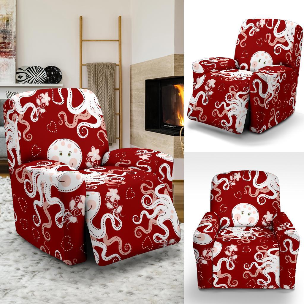 Squid Octopus Tentacle Pattern Print Recliner Cover-grizzshop