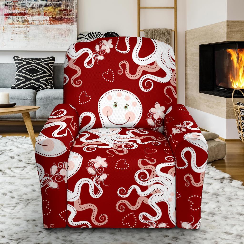 Squid Octopus Tentacle Pattern Print Recliner Cover-grizzshop