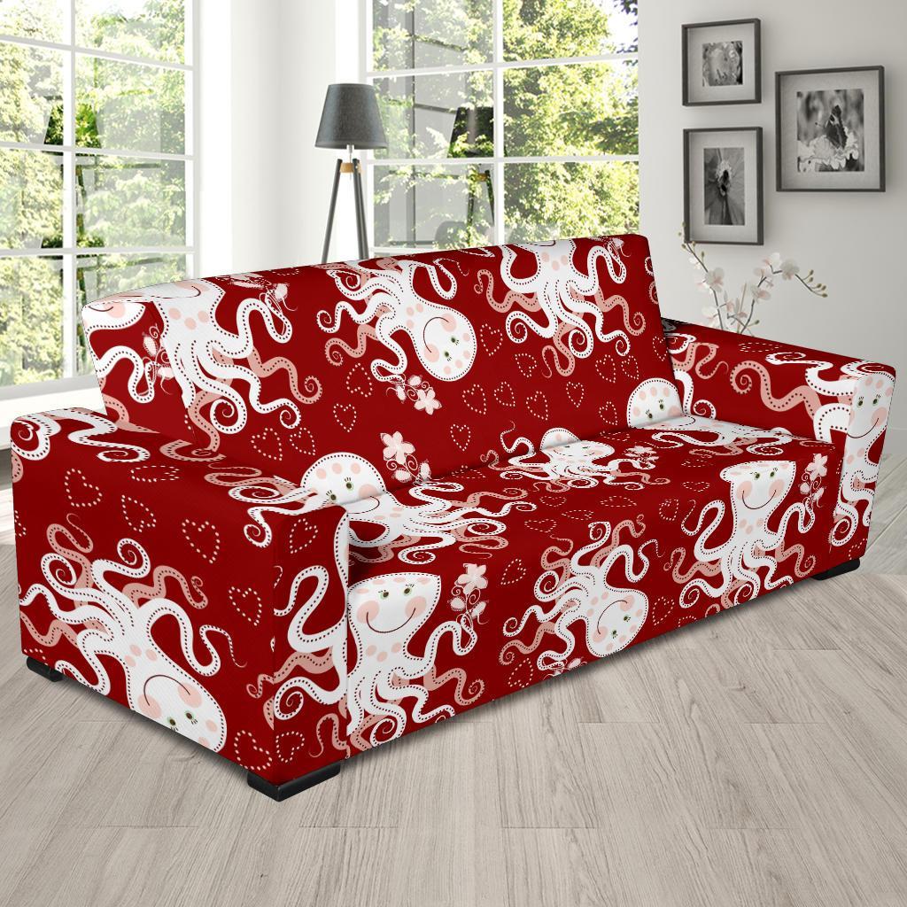 Squid Octopus Tentacle Pattern Print Sofa Covers-grizzshop