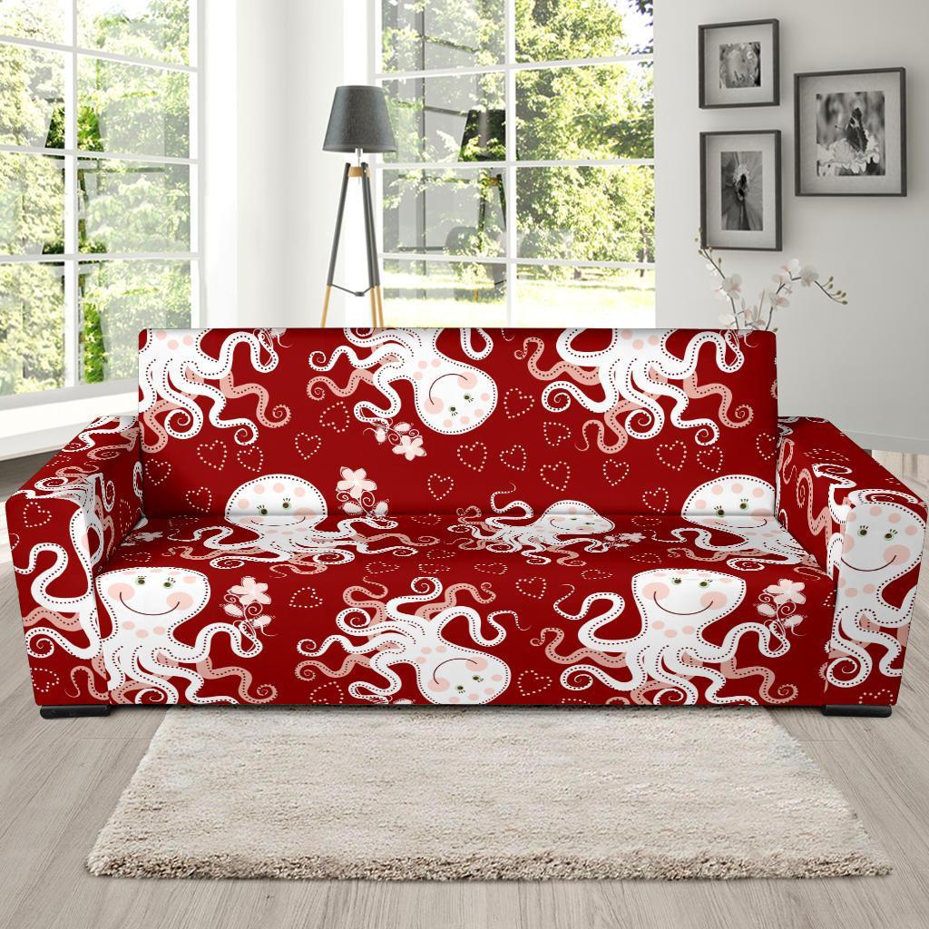 Squid Octopus Tentacle Pattern Print Sofa Covers-grizzshop