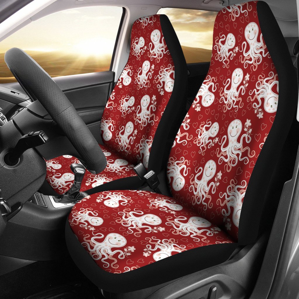 Squid Octopus Tentacle Pattern Print Universal Fit Car Seat Cover-grizzshop