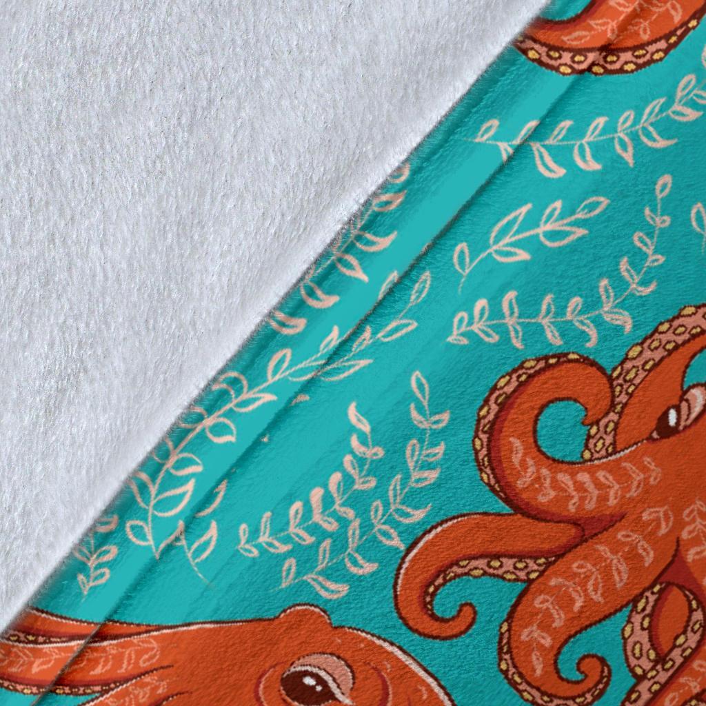 Squid Octopus Tentacle Print Pattern Blanket-grizzshop