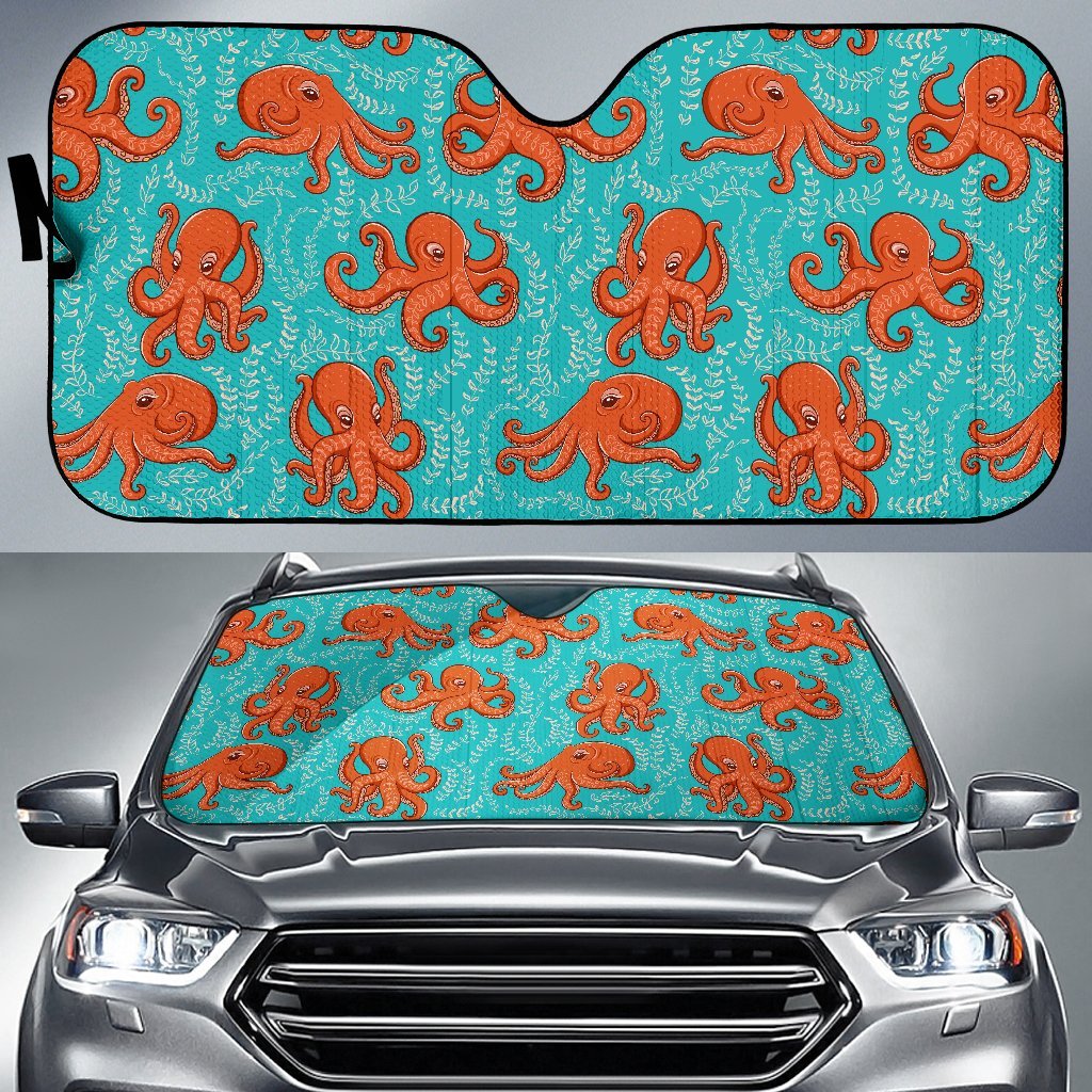 Squid Octopus Tentacle Print Pattern Car Sun Shade-grizzshop