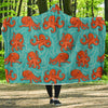 Squid Octopus Tentacle Print Pattern Hooded Blanket-grizzshop