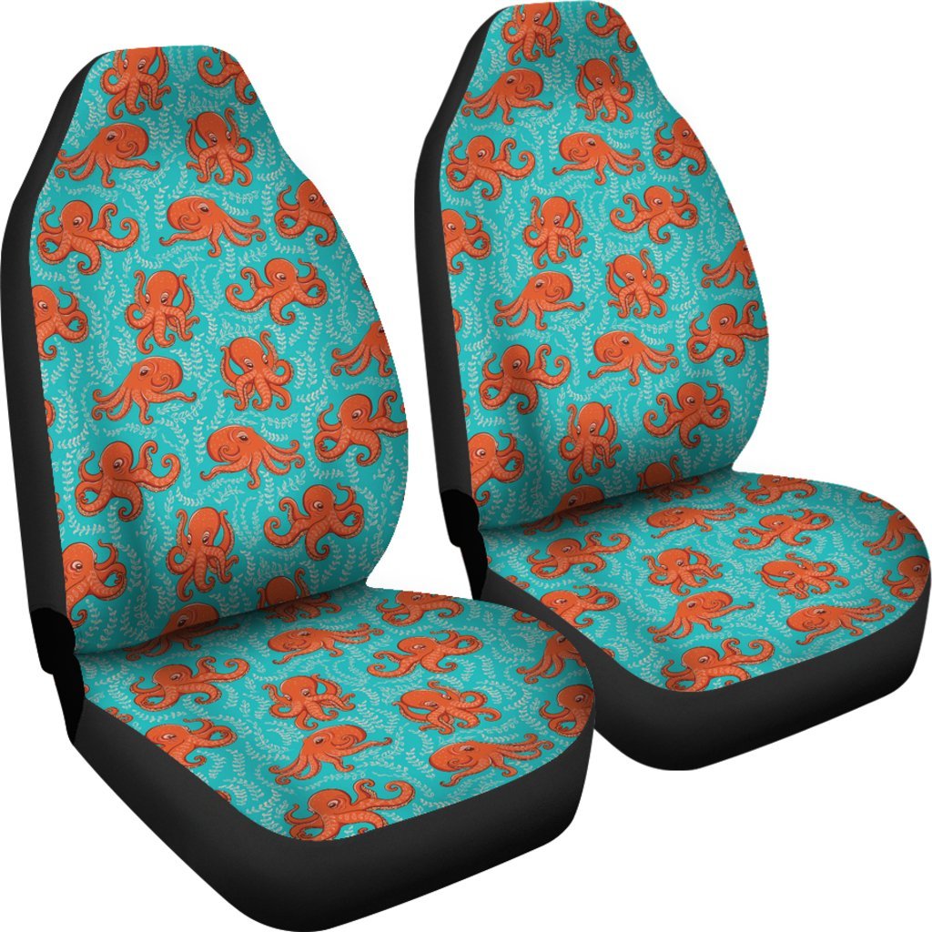 Squid Octopus Tentacle Print Pattern Universal Fit Car Seat Cover-grizzshop