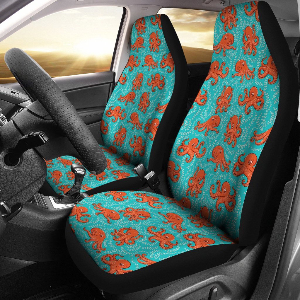 Squid Octopus Tentacle Print Pattern Universal Fit Car Seat Cover-grizzshop