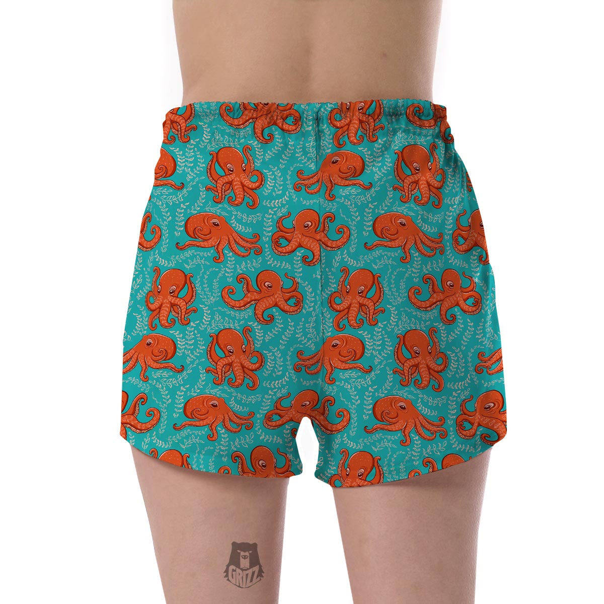 Squid Octopus Tentacle Print Pattern Women's Shorts-grizzshop