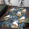 Squirrel Drawing Pattern Print Floor Mat-grizzshop