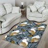 Squirrel Drawing Pattern Print Floor Mat-grizzshop