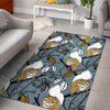 Squirrel Drawing Pattern Print Floor Mat-grizzshop