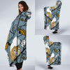 Squirrel Drawing Pattern Print Hooded Blanket-grizzshop