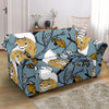 Squirrel Drawing Pattern Print Loveseat Cover-grizzshop