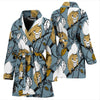 Squirrel Drawing Pattern Print Women Long Robe-grizzshop