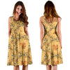 Squirrel Drawing Walnut Pattern Print Dress-grizzshop