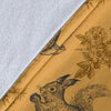 Squirrel Rabbit Pattern Print Blanket-grizzshop