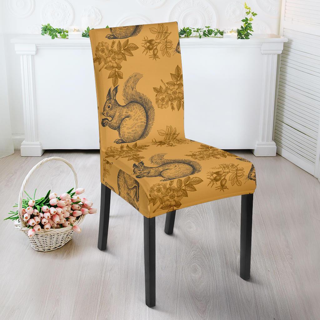 Squirrel Rabbit Pattern Print Chair Cover-grizzshop