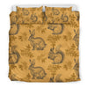Squirrel Rabbit Pattern Print Duvet Cover Bedding Set-grizzshop