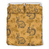 Squirrel Rabbit Pattern Print Duvet Cover Bedding Set-grizzshop
