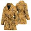 Squirrel Rabbit Pattern Print Women Long Robe-grizzshop