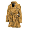 Squirrel Rabbit Pattern Print Women Long Robe-grizzshop